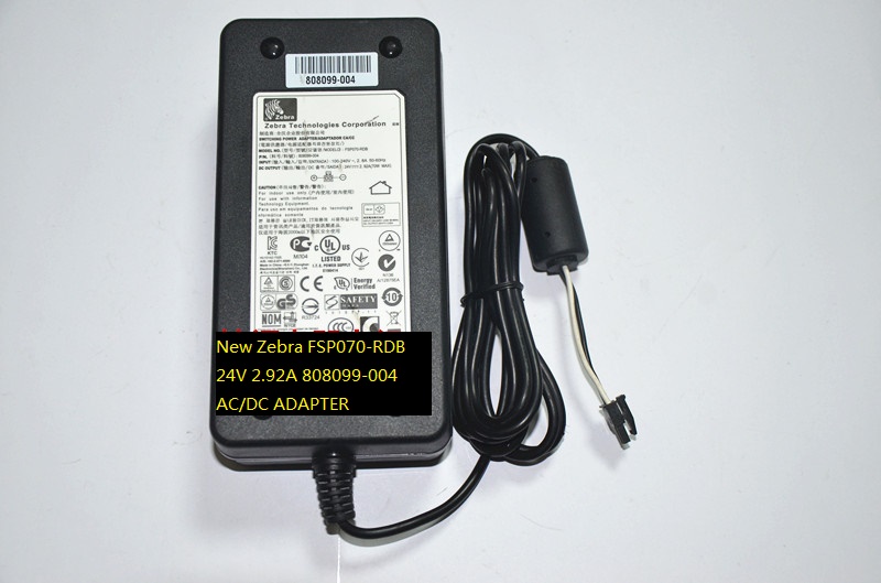 New Zebra FSP070-RDB 24V 2.92A 808099-004 AC/DC ADAPTER POWER SUPPLY